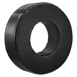 Football Tackle Wheel, Football Tackling Dummy, Waterproof Pvc & High-density Sponge Tackle Ring, Dummies Training Equipment with Straps, for Blocking, Hitting Drills & Practice, Black, 1pcs