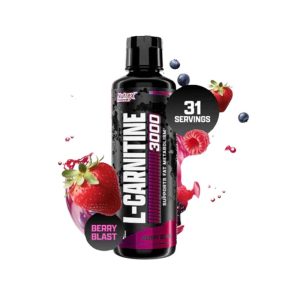 Nutrex Research L-Carnitine 3000 (31 Servings, Berry Blast) | Liquid Shots, Stimulant Free | Supports Muscle Recovery for Men and Women