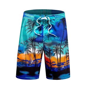 Men'S Swim Trunks Long Bathing Suits with Mesh Lining and Pockets Quick Dry Beach Board Shorts