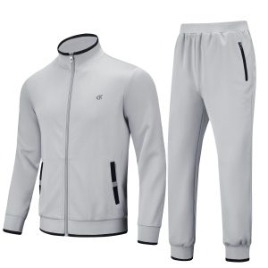 Men'S Tracksuits Sweatsuits for Men Set Track Suits 2 Piece Casual Athletic Jogging Warm up Full Zip Sweat Suits Darkgrey L