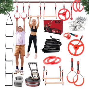 Fofana Ninja Warrior Slackline Obstacle Course - 32 Pieces