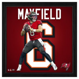 Highland Mint Baker Mayfield Tampa Bay Buccaneers 13'' x 13'' Impact Jersey Framed Photo