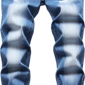 Men'S Slim Fit Stretch Jeans Ripped Skinny Jeans for Men, Distressed Straight Leg Fashion Comfort Flex Waist Pants