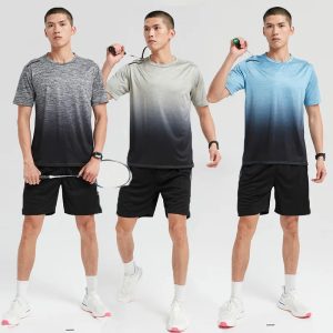 Custom Sportswear Men's Gym Wear Clothes Running Pickleball Tennis 2 Pieces T Shirt Shorts Gym Workout Set