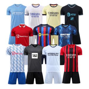 Custom 22 23 New Season Quick Dry Jersey Football Shirt Men Clothes Uniform Sublimation Retro Soccer Jersey Set Kits Soccer W