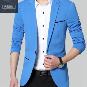 Men Business Fasion Casual Korean Style Western Suit Slim Fit Jacket Professional Formal Wedding Gift Party Clothes with Pock