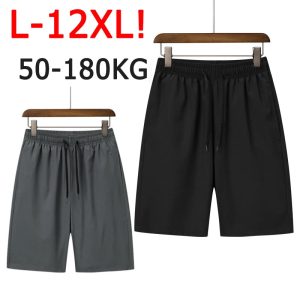 Men's Shorts Plus Size 50-180kg 10XL 11XL 12XL Breathable Comfort Short Pants Summer Male Oversize Trouser Big Size Men Cloth
