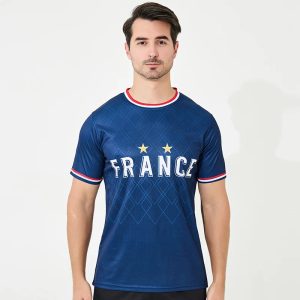 High quality new design European team France soccer jersey custom quick drying football uniform