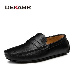 Fashion Boat Shoes Brand Mens Casual Leather Male Flat Shoes