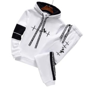 2024 Mens Tracksuit Casual Classic Hooded Sweatshirt Jogging Clothing High Quality Simplicity Versatile Printing Tops Pants S
