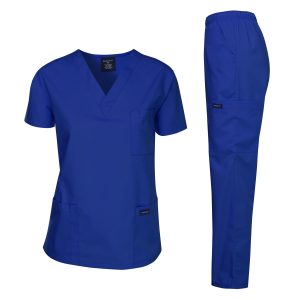 Medical Uniform Unisex Scrubs Set Scrub Top and Pants