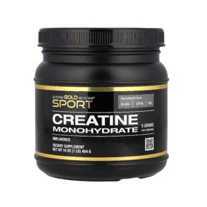 California Gold Nutrition, Creatine Powder, Micronized, Muscle and Strength Support, Creatine Monohydrate, No Gluten, No Gmos, No Soy, Unflavored, 16 Oz (454 G)